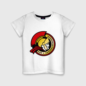 Детская футболка хлопок с принтом HC Ottawa Senators Alternative в Курске, 100% хлопок | круглый вырез горловины, полуприлегающий силуэт, длина до линии бедер | alternative | club | hockey | ottawa | senators | золото | хоккей
