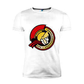 Мужская футболка премиум с принтом HC Ottawa Senators Alternative в Курске, 92% хлопок, 8% лайкра | приталенный силуэт, круглый вырез ворота, длина до линии бедра, короткий рукав | alternative | club | hockey | ottawa | senators | золото | хоккей