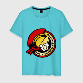 Мужская футболка хлопок с принтом HC Ottawa Senators Alternative в Курске, 100% хлопок | прямой крой, круглый вырез горловины, длина до линии бедер, слегка спущенное плечо. | alternative | club | hockey | ottawa | senators | золото | хоккей
