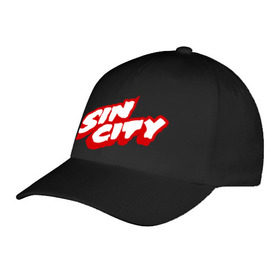Бейсболка с принтом Sin City в Курске, 100% хлопок | классический козырек, металлическая застежка-регулятор размера | city | sin | sin city | город грехов | грех