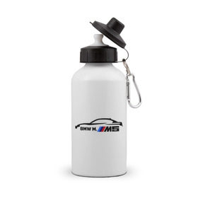 Бутылка спортивная с принтом BMW M5 в Курске, металл | емкость — 500 мл, в комплекте две пластиковые крышки и карабин для крепления | bmw | m5 | автомобиль | бмв | м5