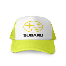 Кепка тракер с сеткой с принтом Subaru Logo в Курске, трикотажное полотно; задняя часть — сетка | длинный козырек, универсальный размер, пластиковая застежка | logo | subaru | автомобиль | логотип | марка | субару