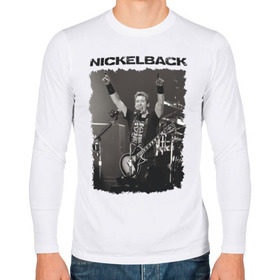 Мужской лонгслив хлопок с принтом Nickelback в Курске, 100% хлопок |  | nickelback | альтернативный | рок | хард