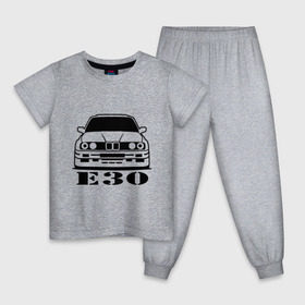 Детская пижама хлопок с принтом e30 в Курске, 100% хлопок |  брюки и футболка прямого кроя, без карманов, на брюках мягкая резинка на поясе и по низу штанин
 | bmw | e30 | автомобиль | бмв | е30 | машина