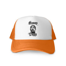 Кепка тракер с сеткой с принтом Snoop Dogg в Курске, трикотажное полотно; задняя часть — сетка | длинный козырек, универсальный размер, пластиковая застежка | rap | snoop dogg | музыка | рэп | снуп дог