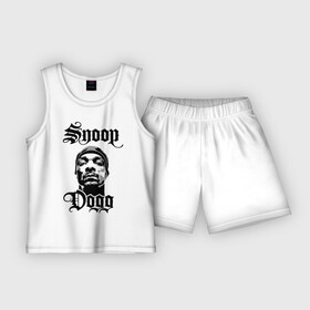 Детская пижама с шортами хлопок с принтом Snoop Dogg в Курске,  |  | rap | snoop dogg | музыка | рэп | снуп дог