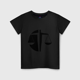 Детская футболка хлопок с принтом Дивергент - Искренность в Курске, 100% хлопок | круглый вырез горловины, полуприлегающий силуэт, длина до линии бедер | весы | дивергент | искренность | символ