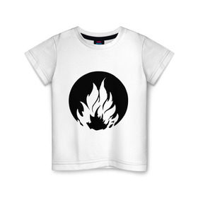 Детская футболка хлопок с принтом Дивергент - Бесстрашие в Курске, 100% хлопок | круглый вырез горловины, полуприлегающий силуэт, длина до линии бедер | Тематика изображения на принте: бесстрашие | дивергент | огонь | символ