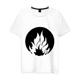 Мужская футболка хлопок с принтом Дивергент - Бесстрашие в Курске, 100% хлопок | прямой крой, круглый вырез горловины, длина до линии бедер, слегка спущенное плечо. | бесстрашие | дивергент | огонь | символ