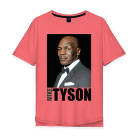 Мужская футболка хлопок Oversize с принтом Mike Tyson в Курске, 100% хлопок | свободный крой, круглый ворот, “спинка” длиннее передней части | майк тайсон