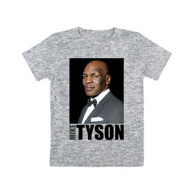Детская футболка хлопок с принтом Mike Tyson в Курске, 100% хлопок | круглый вырез горловины, полуприлегающий силуэт, длина до линии бедер | Тематика изображения на принте: майк тайсон