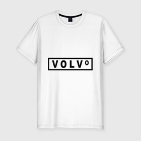 Мужская футболка премиум с принтом Volvo в Курске, 92% хлопок, 8% лайкра | приталенный силуэт, круглый вырез ворота, длина до линии бедра, короткий рукав | Тематика изображения на принте: valve | volvo | логотип