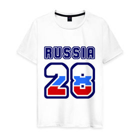Мужская футболка хлопок с принтом Russia - 28 (Амурская область) в Курске, 100% хлопок | прямой крой, круглый вырез горловины, длина до линии бедер, слегка спущенное плечо. | 