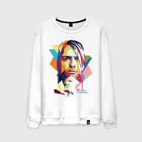Мужской свитшот хлопок с принтом Kurt Cobain в Курске, 100% хлопок |  | kurt cobain | nirvana | pock | wpap | знаменитости | курт кобейн | нирвана | рок