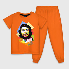 Детская пижама хлопок с принтом Che Guevara в Курске, 100% хлопок |  брюки и футболка прямого кроя, без карманов, на брюках мягкая резинка на поясе и по низу штанин
 | че гевара