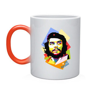 Кружка хамелеон с принтом Che Guevara в Курске, керамика | меняет цвет при нагревании, емкость 330 мл | Тематика изображения на принте: че гевара