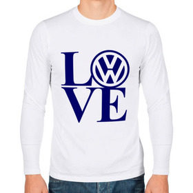 Мужской лонгслив хлопок с принтом Volkswagen love в Курске, 100% хлопок |  | love | volkswagen | любовь | фольксваген