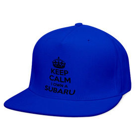 Кепка снепбек с прямым козырьком с принтом Subaru в Курске, хлопок 100% |  | keep calm | logo | sti | subaru | авто | кип калм | лого | субарик | субару