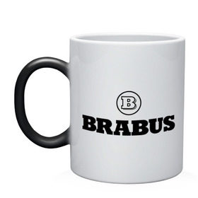 Кружка хамелеон с принтом Brabus в Курске, керамика | меняет цвет при нагревании, емкость 330 мл | benz | brabus | logo | mercedes | авто | брабус | лого | мерс | мерседес бенс