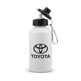 Бутылка спортивная с принтом Toyota Logo в Курске, металл | емкость — 500 мл, в комплекте две пластиковые крышки и карабин для крепления | logo | toyota | логотип | тойота
