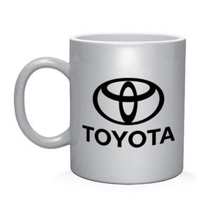 Кружка с принтом Toyota Logo в Курске, керамика | объем — 330 мл, диаметр — 80 мм. Принт наносится на бока кружки, можно сделать два разных изображения | logo | toyota | логотип | тойота