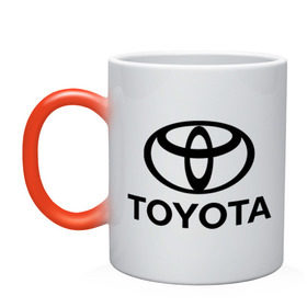 Кружка хамелеон с принтом Toyota Logo в Курске, керамика | меняет цвет при нагревании, емкость 330 мл | logo | toyota | логотип | тойота