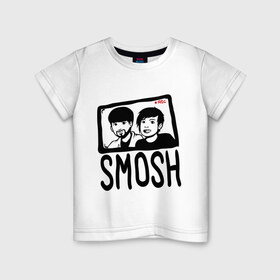 Детская футболка хлопок с принтом RusSmosh в Курске, 100% хлопок | круглый вырез горловины, полуприлегающий силуэт, длина до линии бедер | blogger | russmosh | smosh | youtube | блоггер | смош | шоу | ютубер