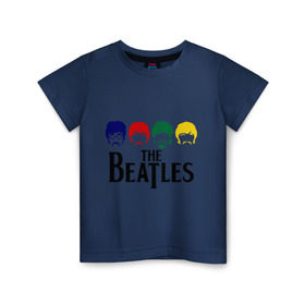 Детская футболка хлопок с принтом The Beatles 3 в Курске, 100% хлопок | круглый вырез горловины, полуприлегающий силуэт, длина до линии бедер | beatles | harrison | lennon | mccartmey | starr | битлз