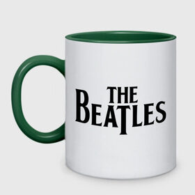Кружка двухцветная с принтом The Beatles в Курске, керамика | объем — 330 мл, диаметр — 80 мм. Цветная ручка и кайма сверху, в некоторых цветах — вся внутренняя часть | beatles | битлз