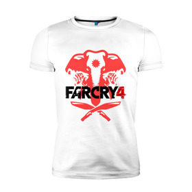 Мужская футболка премиум с принтом Far Cry 4 (1) в Курске, 92% хлопок, 8% лайкра | приталенный силуэт, круглый вырез ворота, длина до линии бедра, короткий рукав | cry | far | far cry | ubisoft | край | фар | фаркрай | юбисофт