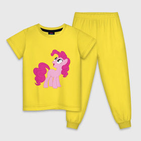 Детская пижама хлопок с принтом Пони Пинки Пай в Курске, 100% хлопок |  брюки и футболка прямого кроя, без карманов, на брюках мягкая резинка на поясе и по низу штанин
 | my little pony | пинки пай | пони