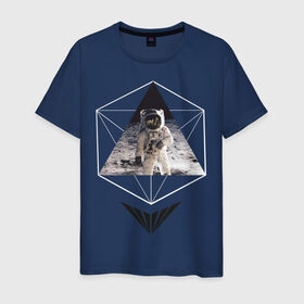 Мужская футболка хлопок с принтом Астронавт в Курске, 100% хлопок | прямой крой, круглый вырез горловины, длина до линии бедер, слегка спущенное плечо. | infinite | interstellar | space | univers | астронавт | бесконечный космос | вселенная | интерстеллар | космонавт