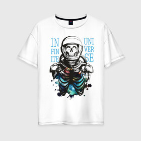 Женская футболка хлопок Oversize с принтом Бесконечный космос в Курске, 100% хлопок | свободный крой, круглый ворот, спущенный рукав, длина до линии бедер
 | infinite | interstellar | space | univers | астронавт | бесконечный космос | вселенная | интерстеллар | космонавт