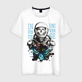 Мужская футболка хлопок с принтом Бесконечный космос в Курске, 100% хлопок | прямой крой, круглый вырез горловины, длина до линии бедер, слегка спущенное плечо. | infinite | interstellar | space | univers | астронавт | бесконечный космос | вселенная | интерстеллар | космонавт