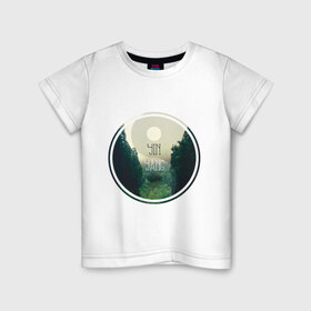 Детская футболка хлопок с принтом Инь Ян в Курске, 100% хлопок | круглый вырез горловины, полуприлегающий силуэт, длина до линии бедер | forest | nature | гармония | деревья | инь ян | лес | пейзаж | природа