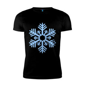 Мужская футболка премиум с принтом Новогодняя снежинка в Курске, 92% хлопок, 8% лайкра | приталенный силуэт, круглый вырез ворота, длина до линии бедра, короткий рукав | 2015 | new year | зима | новый год | снежинка