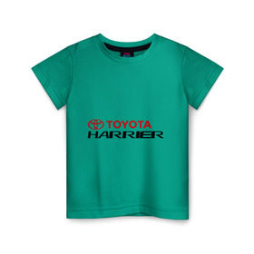 Детская футболка хлопок с принтом Toyota Harrier в Курске, 100% хлопок | круглый вырез горловины, полуприлегающий силуэт, длина до линии бедер | harrier | toyota | тойота | харриер