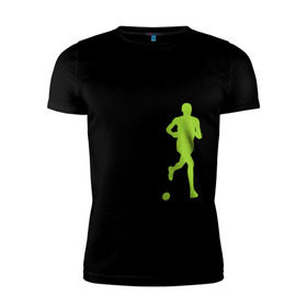 Мужская футболка премиум с принтом Рожден для бега в Курске, 92% хлопок, 8% лайкра | приталенный силуэт, круглый вырез ворота, длина до линии бедра, короткий рукав | born to run | run | бегать | рожден | рожден бежать