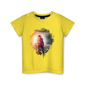 Детская футболка хлопок с принтом Interstellar в Курске, 100% хлопок | круглый вырез горловины, полуприлегающий силуэт, длина до линии бедер | Тематика изображения на принте: interstellar | интерстеллар | космонавт | космос
