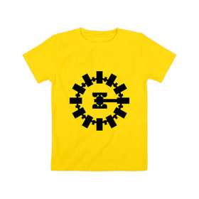 Детская футболка хлопок с принтом Interstellar в Курске, 100% хлопок | круглый вырез горловины, полуприлегающий силуэт, длина до линии бедер | interstellar | интерстеллар | космонавт | космос | эмблема