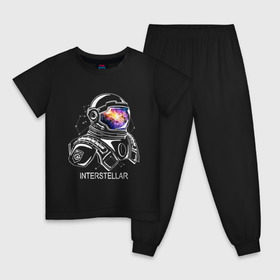 Детская пижама хлопок с принтом Космонавт в Курске, 100% хлопок |  брюки и футболка прямого кроя, без карманов, на брюках мягкая резинка на поясе и по низу штанин
 | Тематика изображения на принте: interstellar | интерстеллар | космонавт | космос