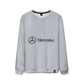 Мужской свитшот хлопок с принтом Mercedes Logo в Курске, 100% хлопок |  | logo | mercedes