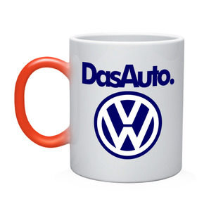 Кружка хамелеон с принтом Volkswagen Das Auto в Курске, керамика | меняет цвет при нагревании, емкость 330 мл | das auto | volkswagen | фольксваген