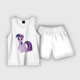 Детская пижама с шортами хлопок с принтом Пони Сумеречная Искорка в Курске,  |  | my little pony | искорка | мой маленький пони | пони | сумеречная