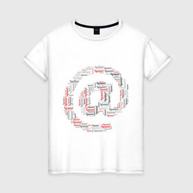 Женская футболка хлопок с принтом Бесконечный спам в Курске, 100% хлопок | прямой крой, круглый вырез горловины, длина до линии бедер, слегка спущенное плечо | бесконечный | интернет | спам