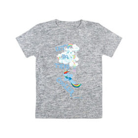 Детская футболка хлопок с принтом Rainbow Dash Let`s Do This в Курске, 100% хлопок | круглый вырез горловины, полуприлегающий силуэт, длина до линии бедер | Тематика изображения на принте: 