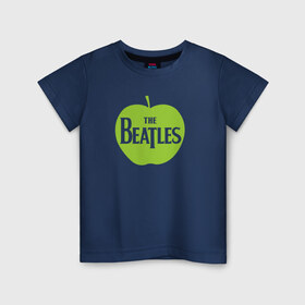 Детская футболка хлопок с принтом Beatles apple в Курске, 100% хлопок | круглый вырез горловины, полуприлегающий силуэт, длина до линии бедер | 