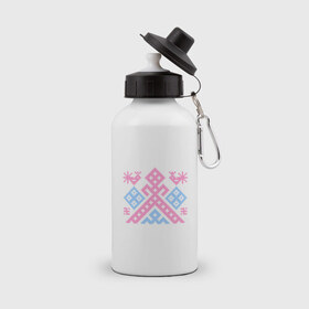 Бутылка спортивная с принтом Рожаница Оберег для беременных в Курске, металл | емкость — 500 мл, в комплекте две пластиковые крышки и карабин для крепления | 