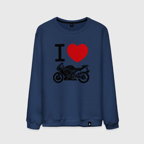 Мужской свитшот хлопок с принтом Я люблю спортивные мотоциклы в Курске, 100% хлопок |  | Тематика изображения на принте: 