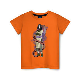 Детская футболка хлопок с принтом Орочимару в Курске, 100% хлопок | круглый вырез горловины, полуприлегающий силуэт, длина до линии бедер | дзютсу | змея | орочимару